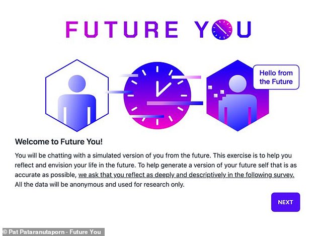 Researchers have created an AI that lets you get advice from a future version of yourself.  Future You creates a simulation of the user as they might be at age 60